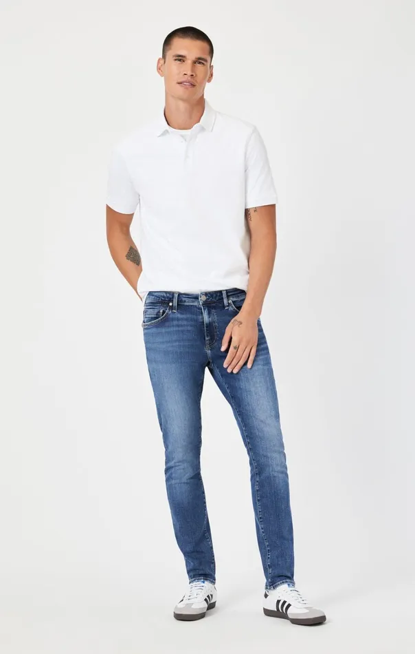 Jake Slim Leg In Mid Organic Vintage Men Mavi Jeans Denim