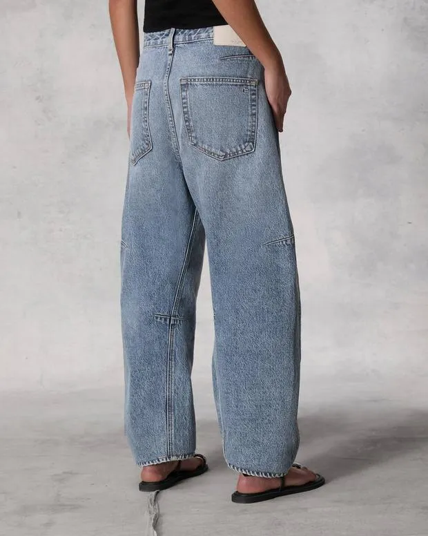 Jeans Women Rag and Bone Charlie Ankle BarrelLeg Jean Lightweight Rigid Denim Harmony