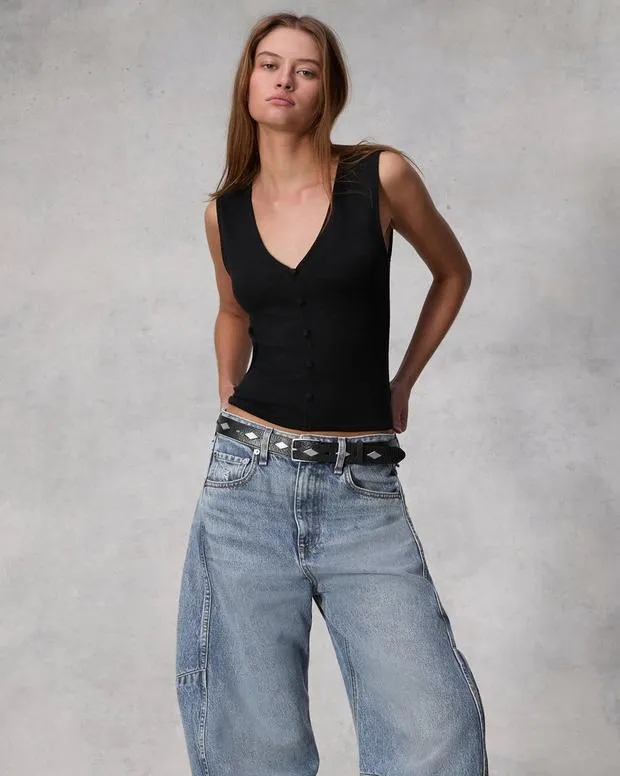 Jeans Women Rag and Bone Charlie Ankle BarrelLeg Jean Lightweight Rigid Denim Harmony
