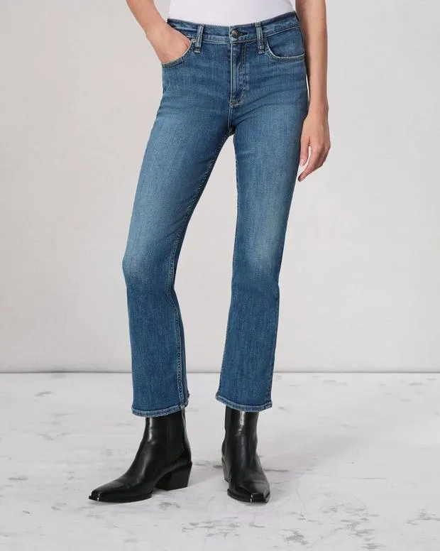 Jeans Women Rag and Bone Flexi Peyton Ankle Bootcut Jean Flexi Smooth and Sculpt Denim Willow