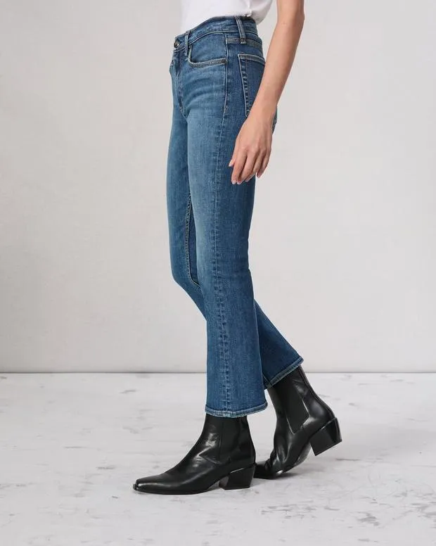 Jeans Women Rag and Bone Flexi Peyton Ankle Bootcut Jean Flexi Smooth and Sculpt Denim Willow