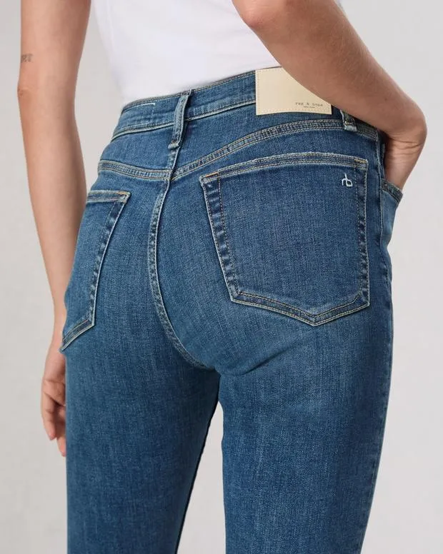 Jeans Women Rag and Bone Flexi Peyton Ankle Bootcut Jean Flexi Smooth and Sculpt Denim Willow