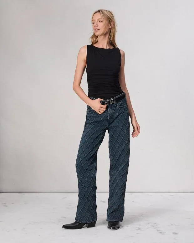 Jeans Women Rag and Bone Logan WideLeg Jean Lightweight Rigid Denim Karina Quilted Jeans Women Rag and Bone Logan WideLeg Jean Lightweight Rigid Denim Karina Quilted