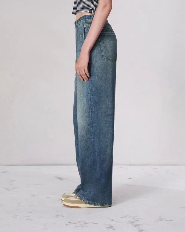Jeans Women Rag and Bone Miramar Terry WideLeg Pant Cotton Terry Lenox