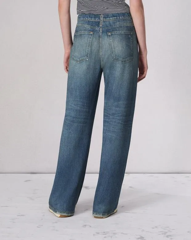 Jeans Women Rag and Bone Miramar Terry WideLeg Pant Cotton Terry Lenox