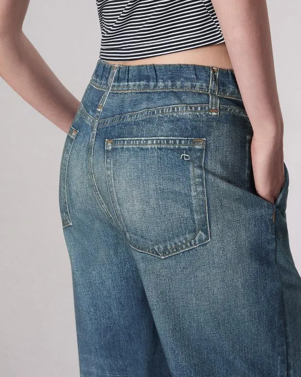 Jeans Women Rag and Bone Miramar Terry WideLeg Pant Cotton Terry Lenox