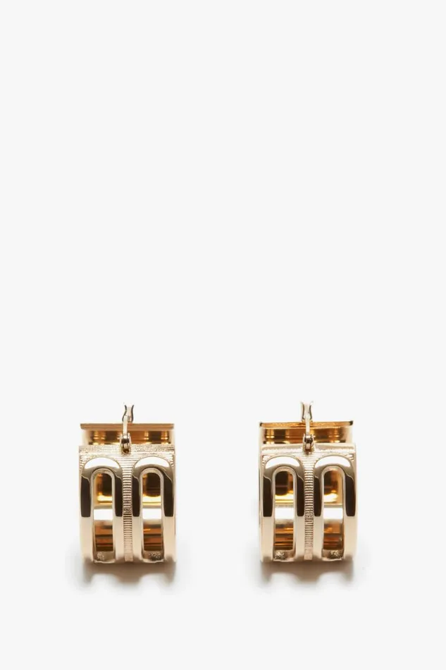 Jewellery Women Victoria Beckham Exclusive Frame Hoop Earrings In Gold