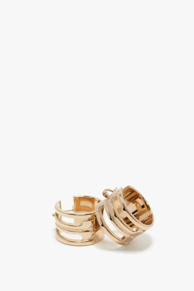 Jewellery Women Victoria Beckham Exclusive Frame Hoop Earrings In Gold