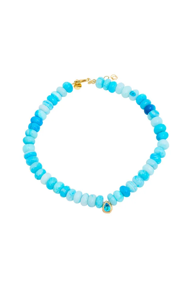 Jewelry Women LoveShackFancy Hypso Turquoisebibi Necklace Turquoise