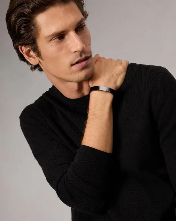 Jewelry WomenMen Rag and Bone The Squared Dot Cuff Black Titanium