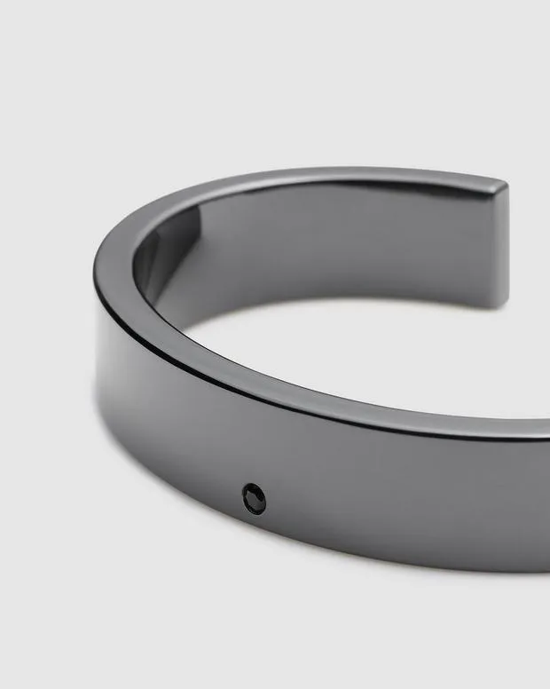 Jewelry WomenMen Rag and Bone The Squared Dot Cuff Black Titanium