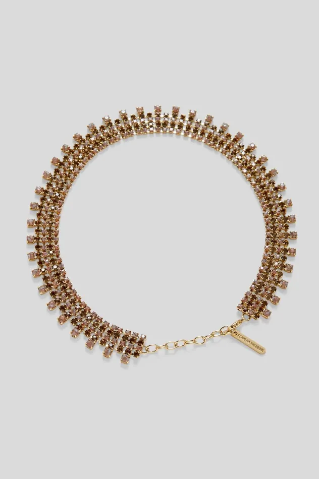 Jewelry Women Scanlan Theodore OPAL STRASS CHOKER Smokedtopaz Jewelry Women Scanlan Theodore OPAL STRASS CHOKER Smokedtopaz