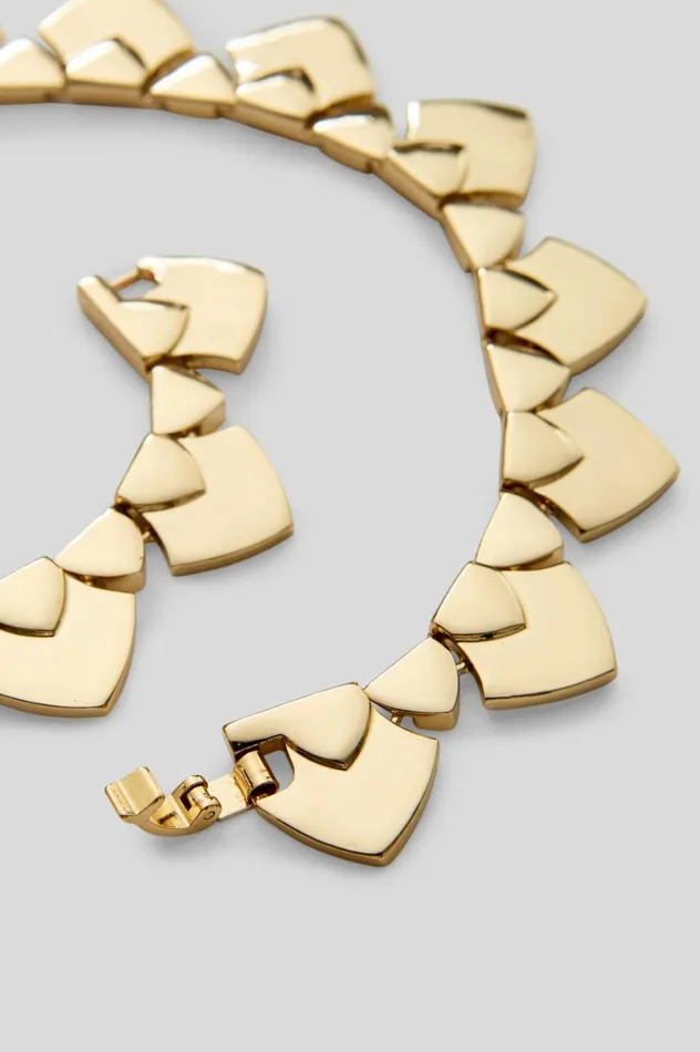 Jewelry Women Scanlan Theodore TRIANGLE CHOKER Lightgold Jewelry Women Scanlan Theodore TRIANGLE CHOKER Lightgold