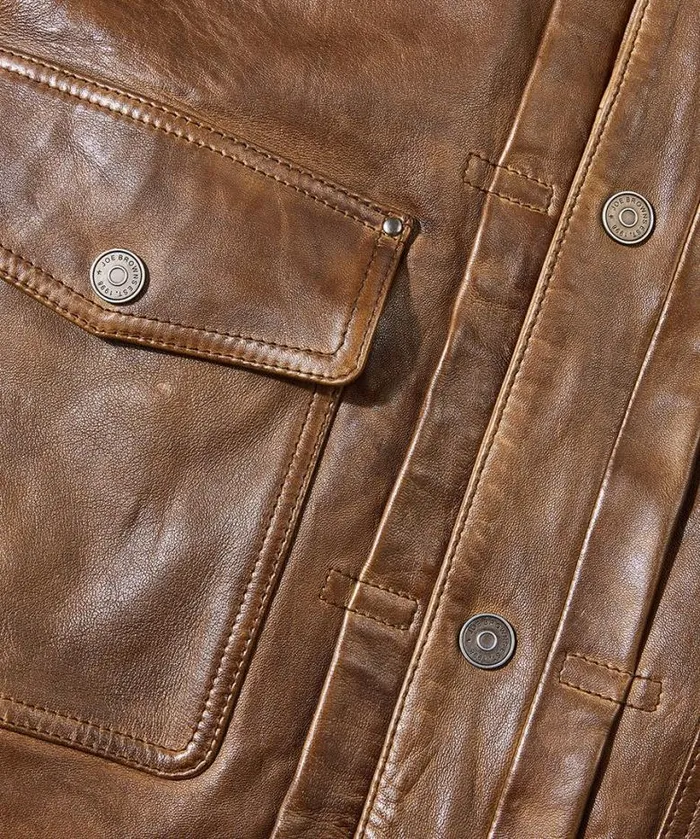 Joe Browns Coats and Jackets Men Brown Trucker Leather Jacket Brown Joe Browns Coats and Jackets Men Brown Trucker Leather Jacket Brown