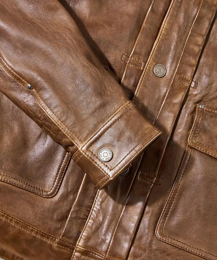 Joe Browns Coats and Jackets Men Brown Trucker Leather Jacket Brown Joe Browns Coats and Jackets Men Brown Trucker Leather Jacket Brown