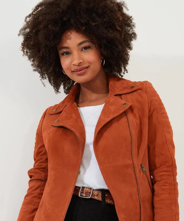 Joe Browns Coats and Jackets Women Sensational Suede Jacket Orange