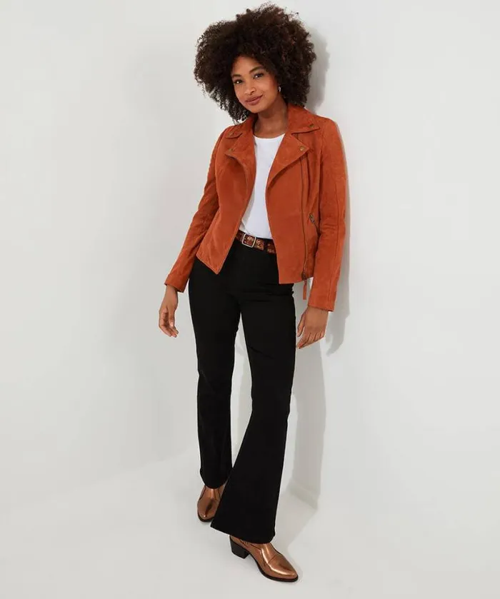 Joe Browns Coats and Jackets Women Sensational Suede Jacket Orange Joe Browns Coats and Jackets Women Sensational Suede Jacket Orange