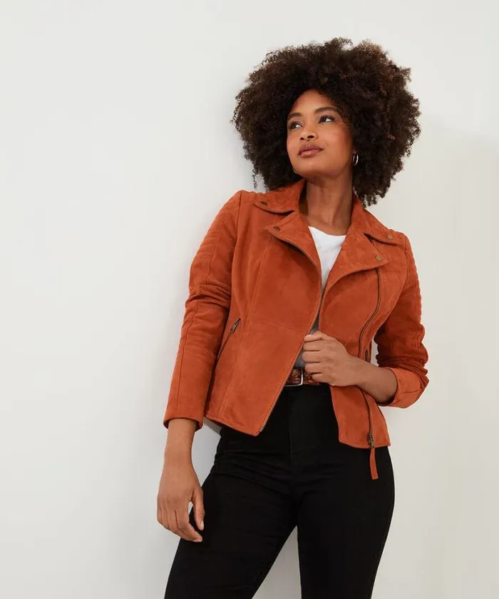 Joe Browns Coats and Jackets Women Sensational Suede Jacket Orange Joe Browns Coats and Jackets Women Sensational Suede Jacket Orange