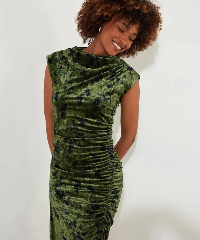 Joe Browns Dresses Women Daria Velour Dress Green Joe Browns Dresses Women Daria Velour Dress Green