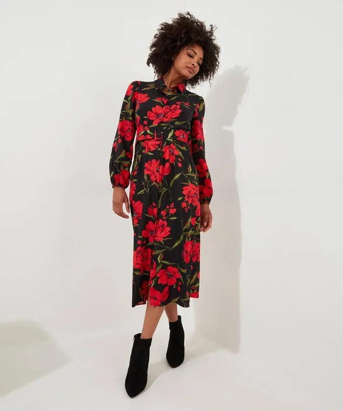 Joe Browns Dresses Women Roses Are Red Dress Black