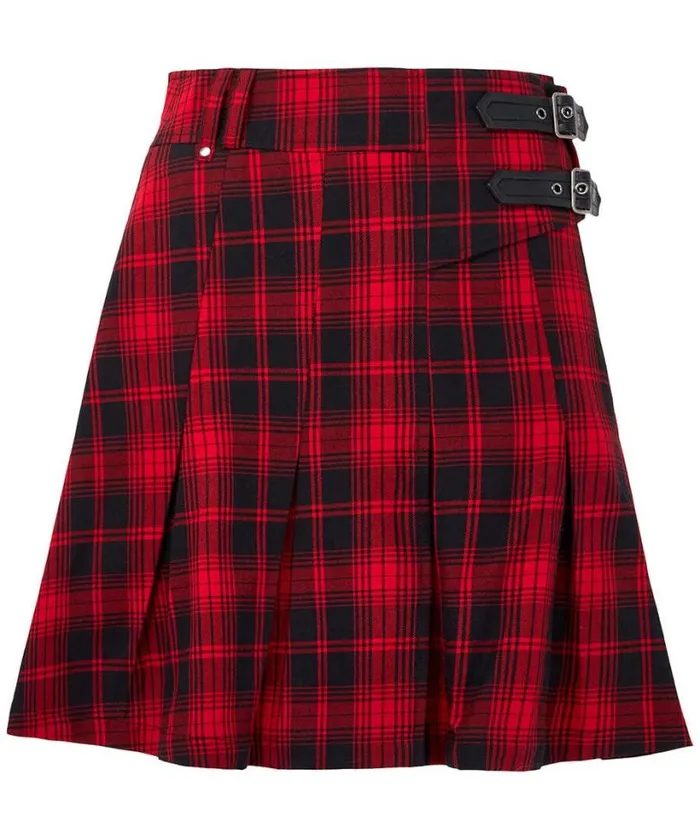 Joe Browns Skirts Women Dixie Check Pleated Skirt Red Joe Browns Skirts Women Dixie Check Pleated Skirt Red