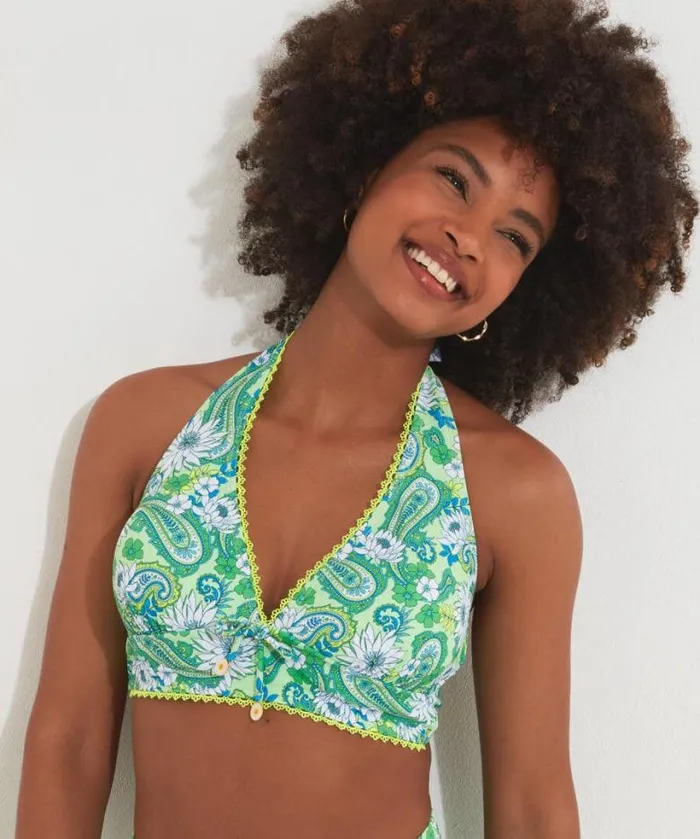 Joe Browns Swimwear Women Coconut Bay Bikini Top Green Multi Joe Browns Swimwear Women Coconut Bay Bikini Top Green Multi