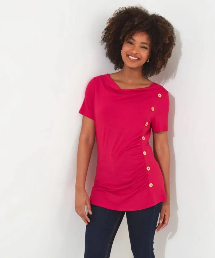 Joe Browns Tops Tunics and Blouses Women Beautiful Button Top Pink