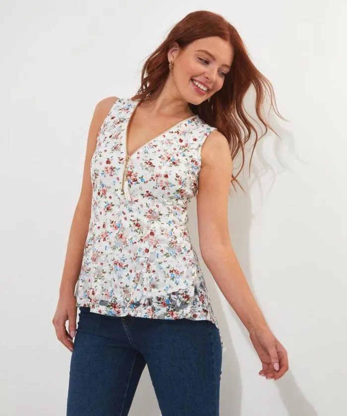 Joe Browns Tops Tunics and Blouses Women Lovely Lace Top White
