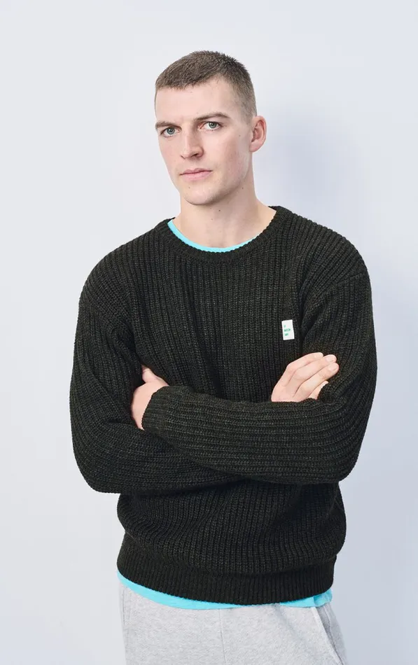 Jumper Crashway Charcoal Men American Vintage Jumpers and Cardigans