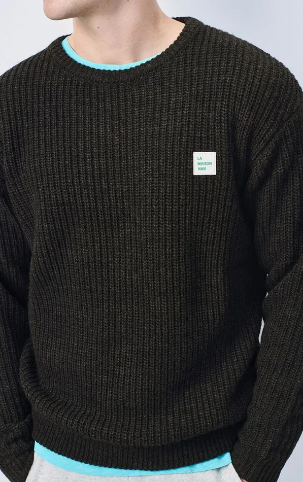 Jumper Crashway Charcoal Men American Vintage Jumpers and Cardigans Jumper Crashway Charcoal Men American Vintage Jumpers and Cardigans