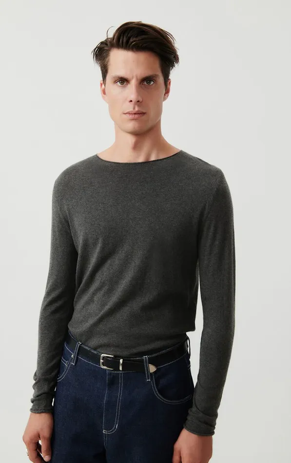 Jumper Marcel Melange Charcoal Men American Vintage Jumpers and Cardigans