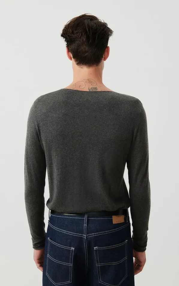 Jumper Marcel Melange Charcoal Men American Vintage Jumpers and Cardigans Jumper Marcel Melange Charcoal Men American Vintage Jumpers and Cardigans