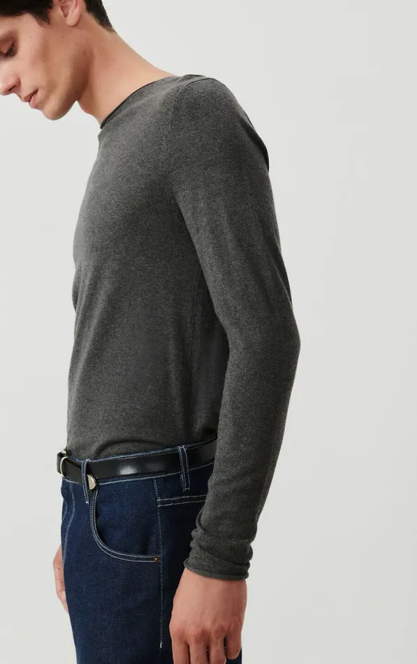 Jumper Marcel Melange Charcoal Men American Vintage Jumpers and Cardigans Jumper Marcel Melange Charcoal Men American Vintage Jumpers and Cardigans