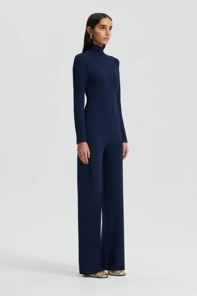 Jumpsuits Women Scanlan Theodore MICRO CREPE JUMPSUIT Navy Jumpsuits Women Scanlan Theodore MICRO CREPE JUMPSUIT Navy