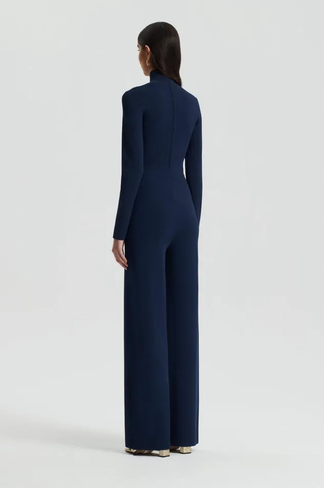 Jumpsuits Women Scanlan Theodore MICRO CREPE JUMPSUIT Navy Jumpsuits Women Scanlan Theodore MICRO CREPE JUMPSUIT Navy