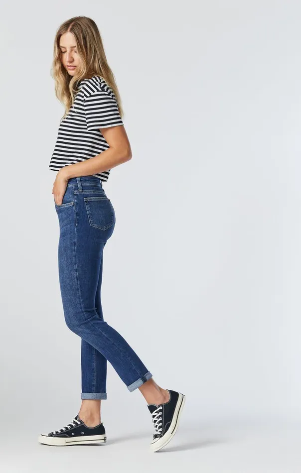 Kathleen Slim Boyfriend Jeans In Mid Feather Blue Women Mavi Jeans Denim Kathleen Slim Boyfriend Jeans In Mid Feather Blue Women Mavi Jeans Denim