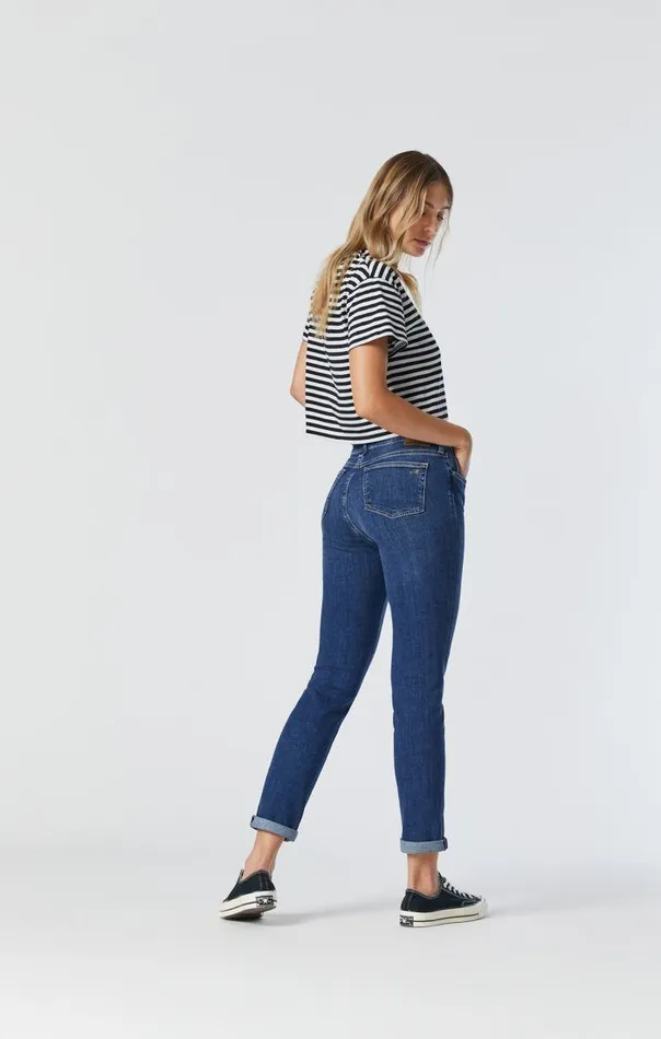 Kathleen Slim Boyfriend Jeans In Mid Feather Blue Women Mavi Jeans Denim Kathleen Slim Boyfriend Jeans In Mid Feather Blue Women Mavi Jeans Denim