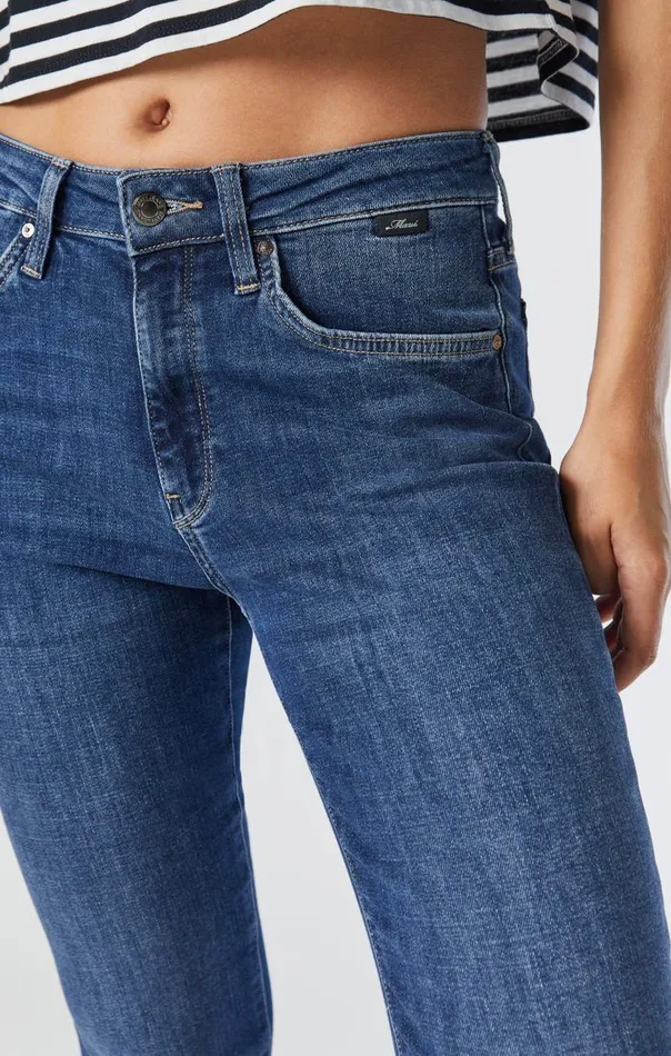 Kathleen Slim Boyfriend Jeans In Mid Feather Blue Women Mavi Jeans Denim Kathleen Slim Boyfriend Jeans In Mid Feather Blue Women Mavi Jeans Denim