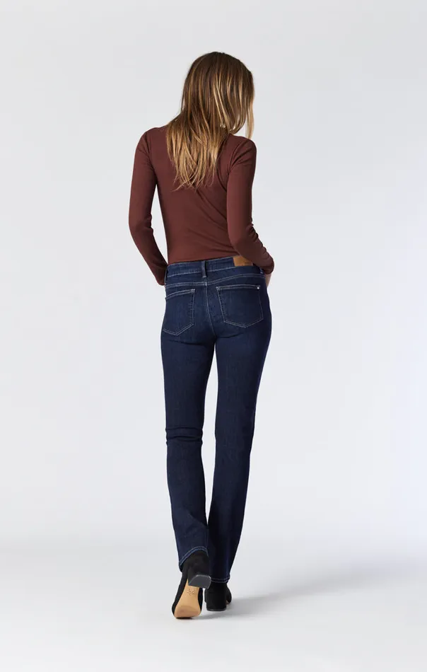 Kendra High Rise Straight Leg In Deep Brushed Feather Blue Women Mavi Jeans Denim Kendra High Rise Straight Leg In Deep Brushed Feather Blue Women Mavi Jeans Denim