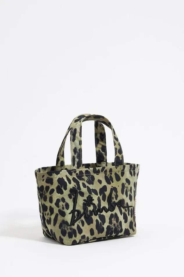 Khaki Leopard Nylon Mini Bag Leopard Khaki Women Bimba Y Lola Mini Bags
