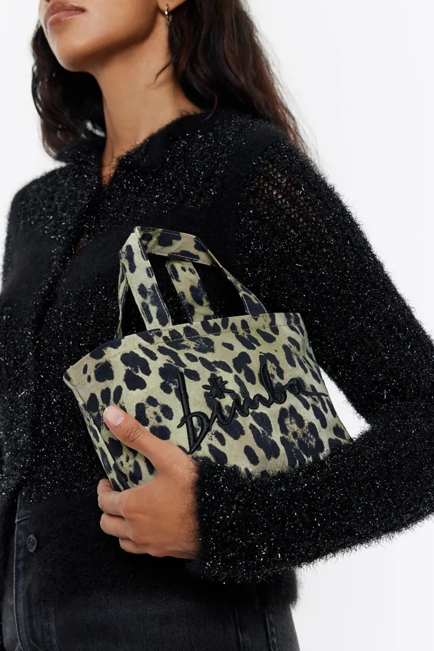 Khaki Leopard Nylon Mini Bag Leopard Khaki Women Bimba Y Lola Mini Bags Khaki Leopard Nylon Mini Bag Leopard Khaki Women Bimba Y Lola Mini Bags