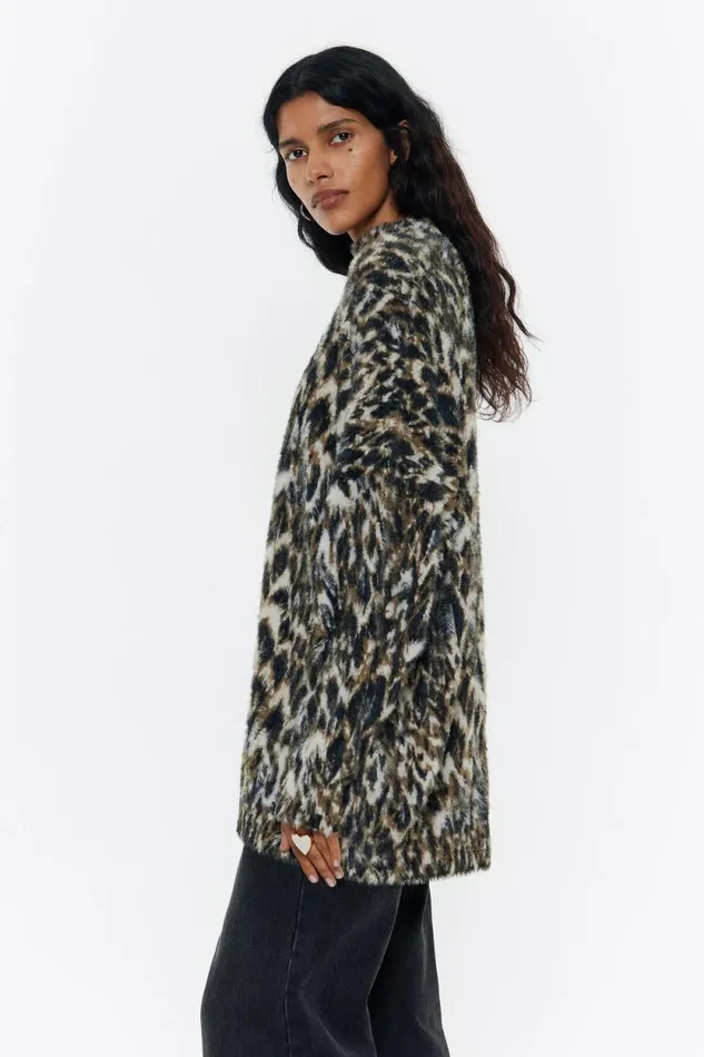 Khaki Plumancha Fur Sweater Plumancha Khaki Women Bimba Y Lola Knitwear Khaki Plumancha Fur Sweater Plumancha Khaki Women Bimba Y Lola Knitwear