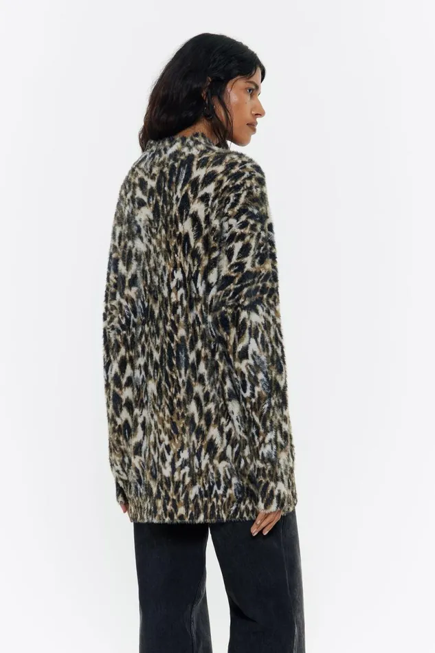 Khaki Plumancha Fur Sweater Plumancha Khaki Women Bimba Y Lola Knitwear Khaki Plumancha Fur Sweater Plumancha Khaki Women Bimba Y Lola Knitwear