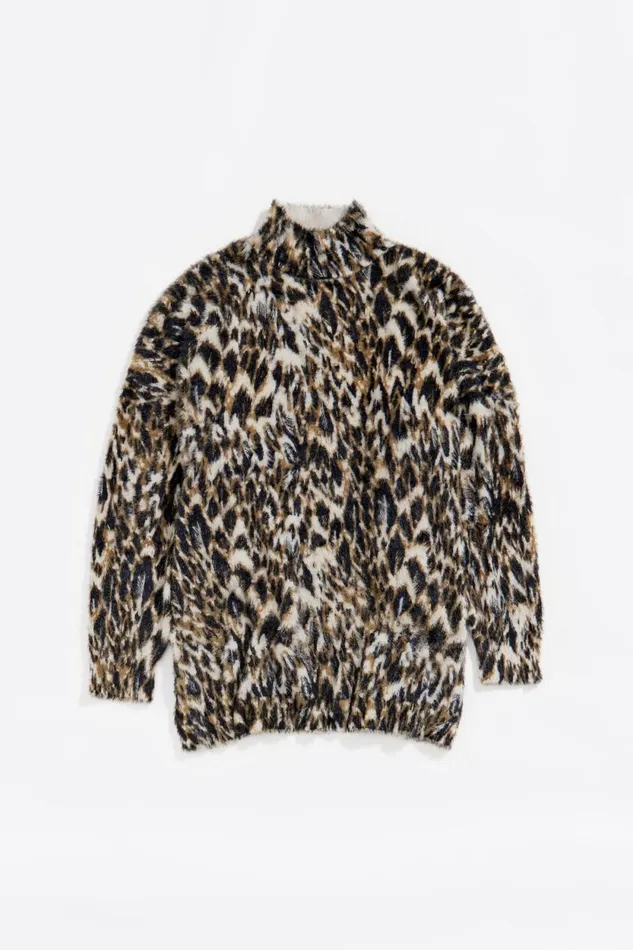 Khaki Plumancha Fur Sweater Plumancha Khaki Women Bimba Y Lola Knitwear Khaki Plumancha Fur Sweater Plumancha Khaki Women Bimba Y Lola Knitwear