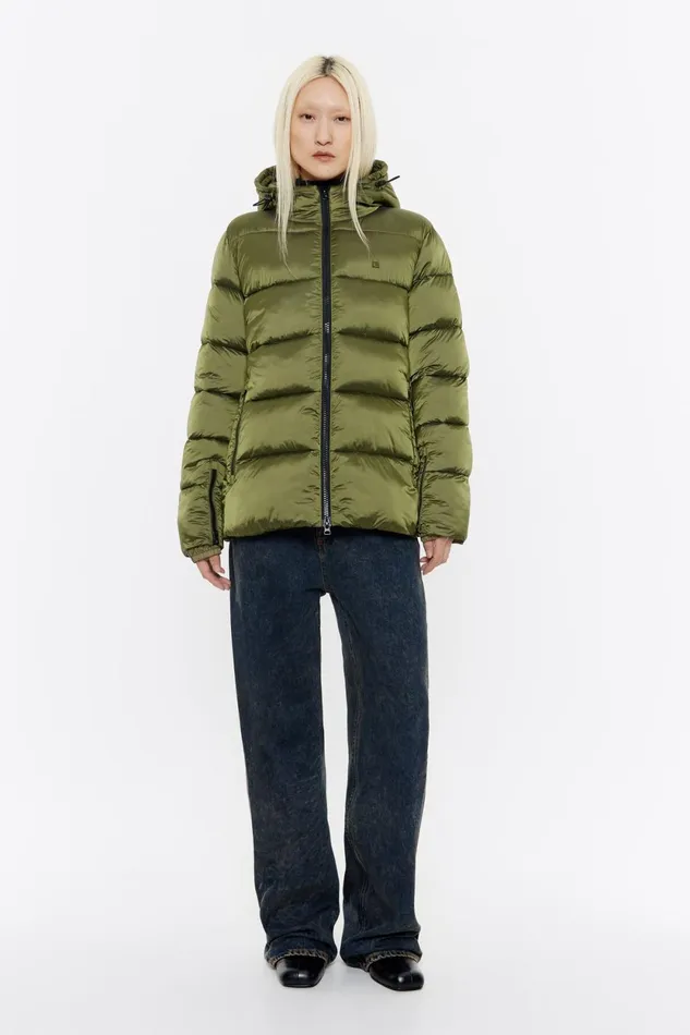 Khaki Short Down Coat Khaki Women Bimba Y Lola Puffer Jackets