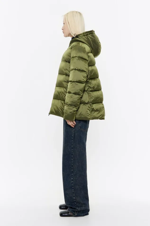 Khaki Short Down Coat Khaki Women Bimba Y Lola Puffer Jackets Khaki Short Down Coat Khaki Women Bimba Y Lola Puffer Jackets