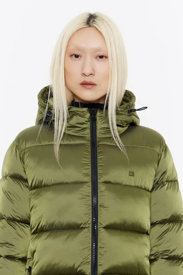 Khaki Short Down Coat Khaki Women Bimba Y Lola Puffer Jackets Khaki Short Down Coat Khaki Women Bimba Y Lola Puffer Jackets