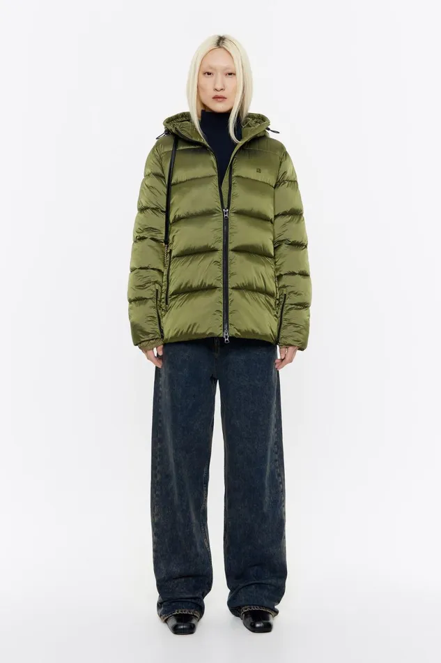 Khaki Short Down Coat Khaki Women Bimba Y Lola Puffer Jackets Khaki Short Down Coat Khaki Women Bimba Y Lola Puffer Jackets