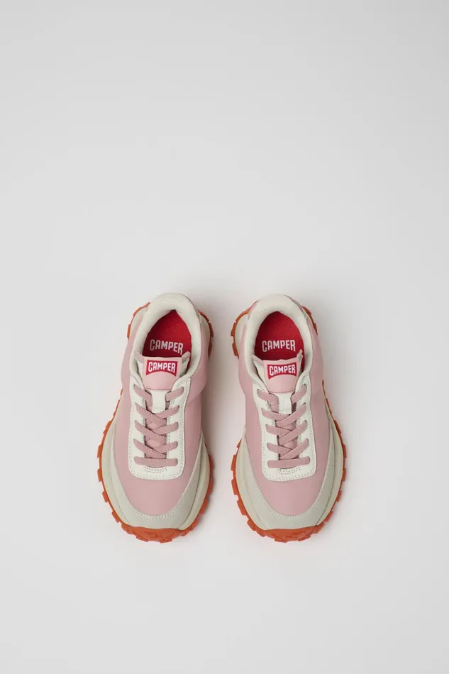 Kids Drift Trail Pink And Gray Leather And Nubuck Sneaker Camper Sneakers Kids Drift Trail Pink And Gray Leather And Nubuck Sneaker Camper Sneakers