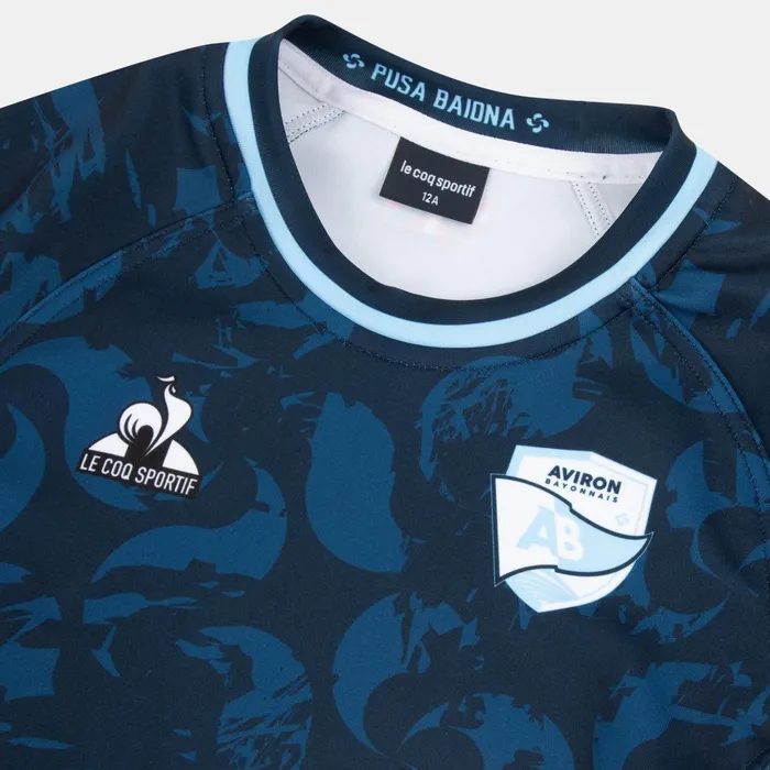 Kids Le Coq Sportif Tshirts Aviron Bayonnais 8211 Match Outfit TShirt Kids Blue Navy
